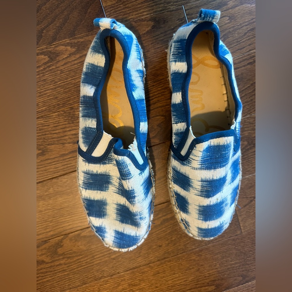 Sam Edelman Women's Slippers in Blue and White Check